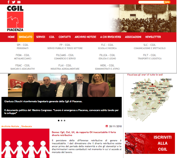 Online! Ecco il nuovo portale della Camera del Lavoro di Piacenza. Più spazio alle notizie del mondo del lavoro