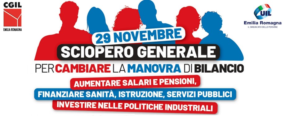 29 NOVEMBRE È SCIOPERO GENERALE
